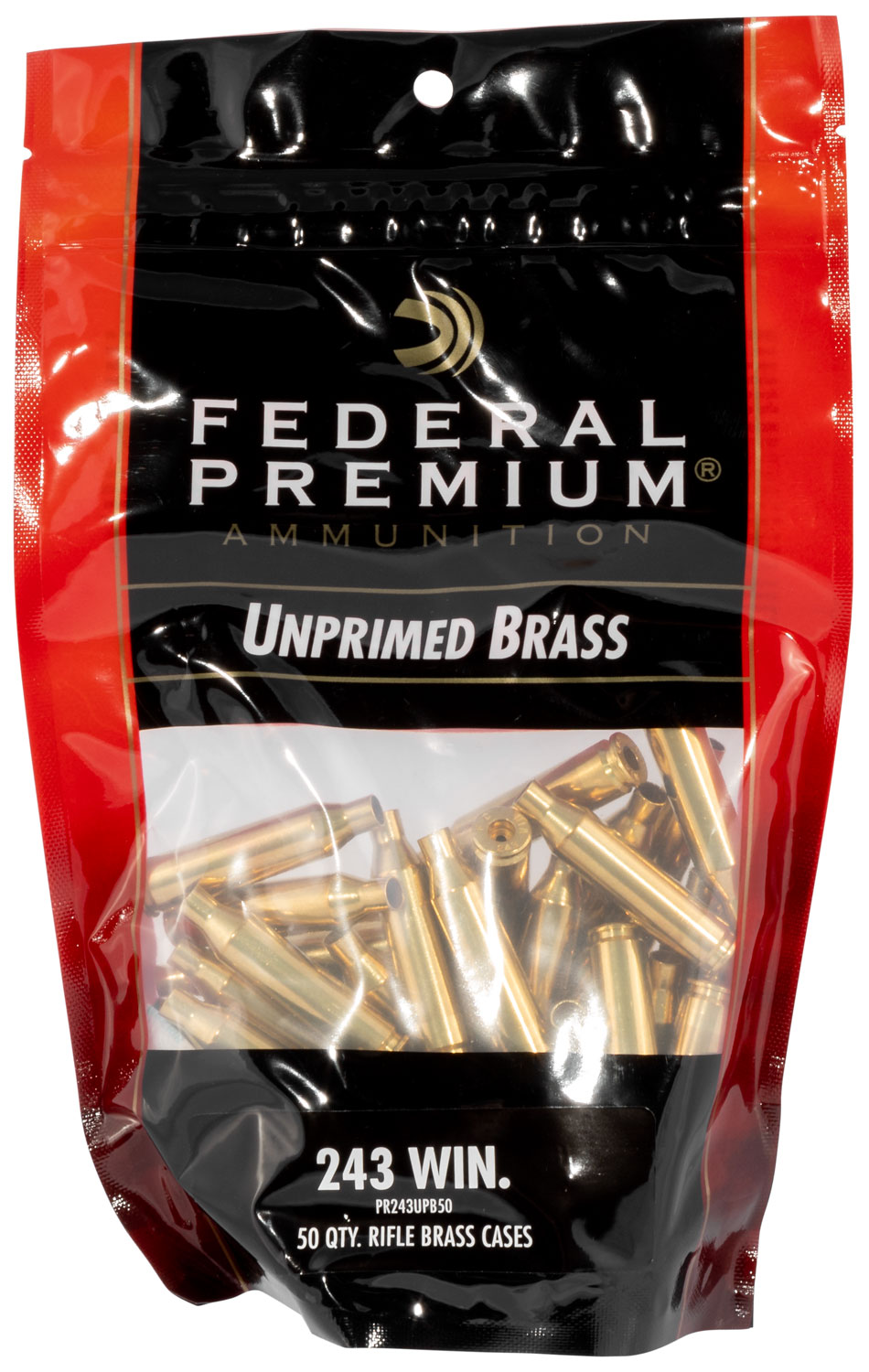 Federal PR243UPB50 Gold Medal  243 Win Rifle Brass 50 Per Bag