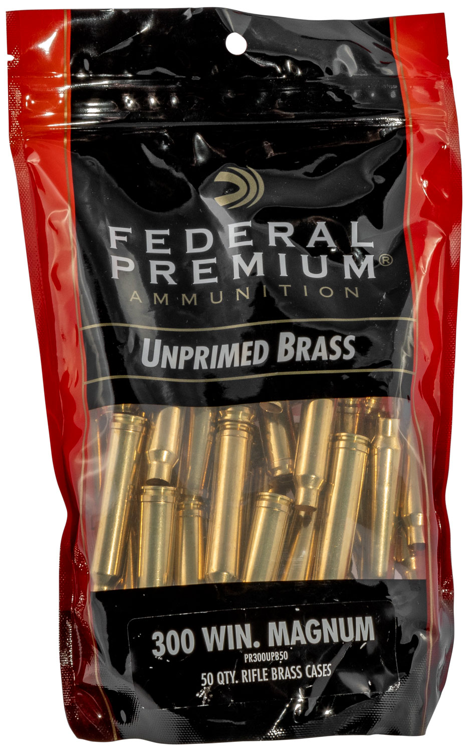 Federal PR300UPB50 Gold Medal  300 Win Mag Rifle Brass 50 Per Bag