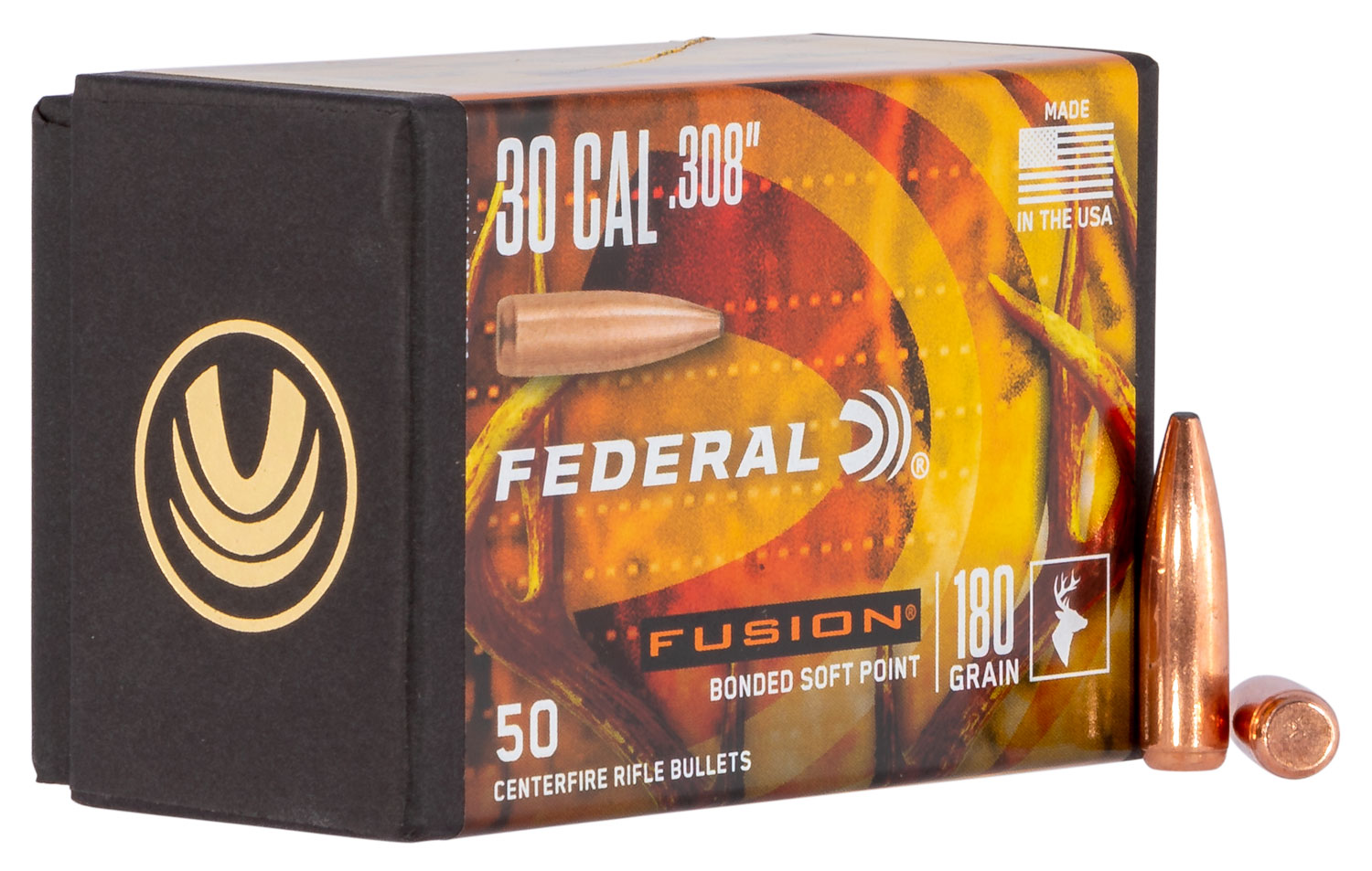 Federal FB308F4 Fusion Component  30 Cal .308 180 gr Fusion Soft Point