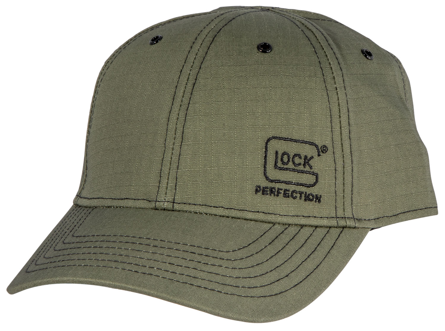 Glock AS10079 1986 Ripstop  Olive Hat w/Glock Perfection Logo Adjustable Velcro Back
