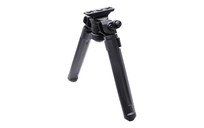 Magpul MAG933-BLK Bipod  made of Aluminum with Black Finish, M-LOK Attachment, Rubber Feet, 6.30-10.30