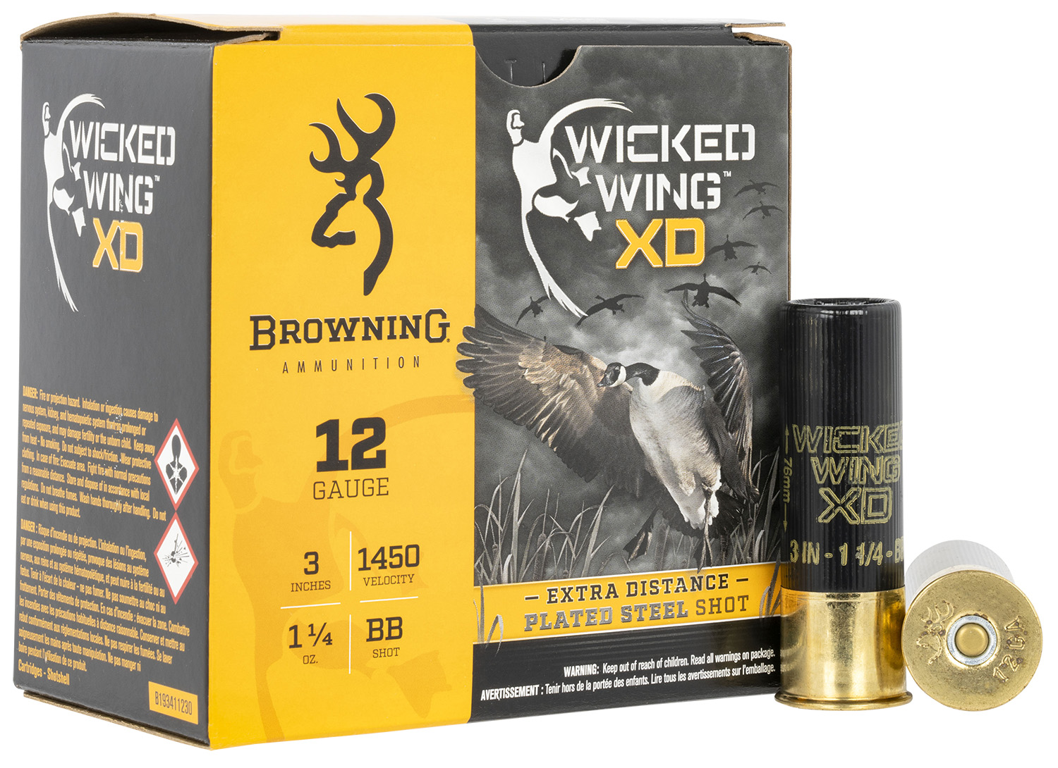 Browning Ammo B193411230 Wicked Wing XD Extra Distance 12 Gauge 3