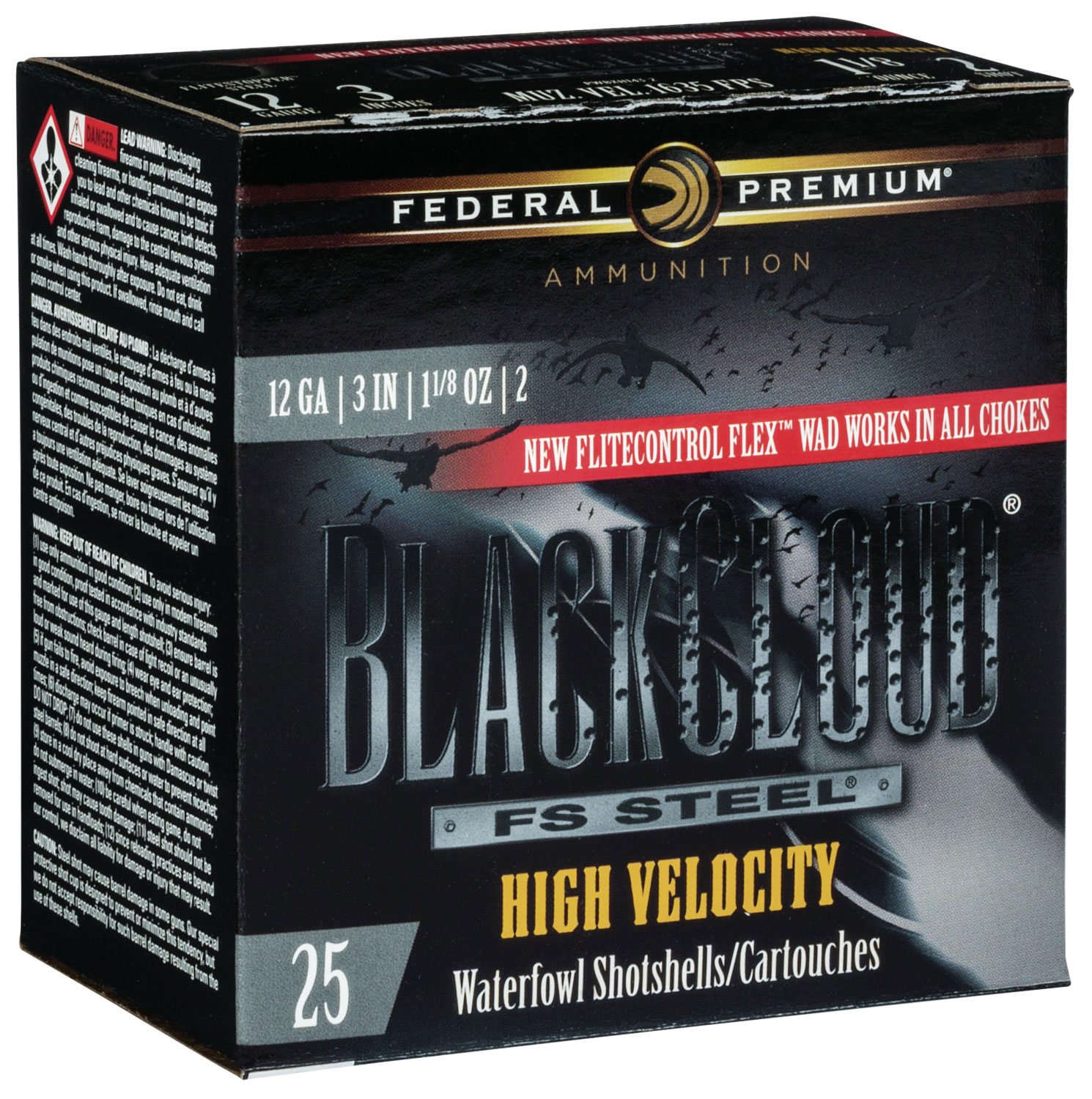Federal PWBXH1432 Black Cloud FS High Velocity 12 Gauge, 3