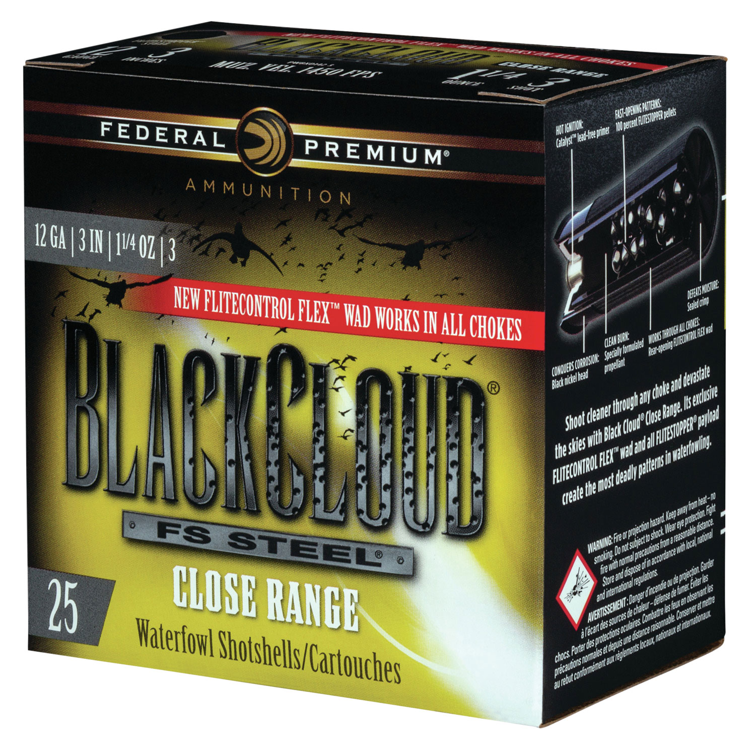 Federal PWBXD1423 Black Cloud FS Steel Close Range 12 Gauge 3