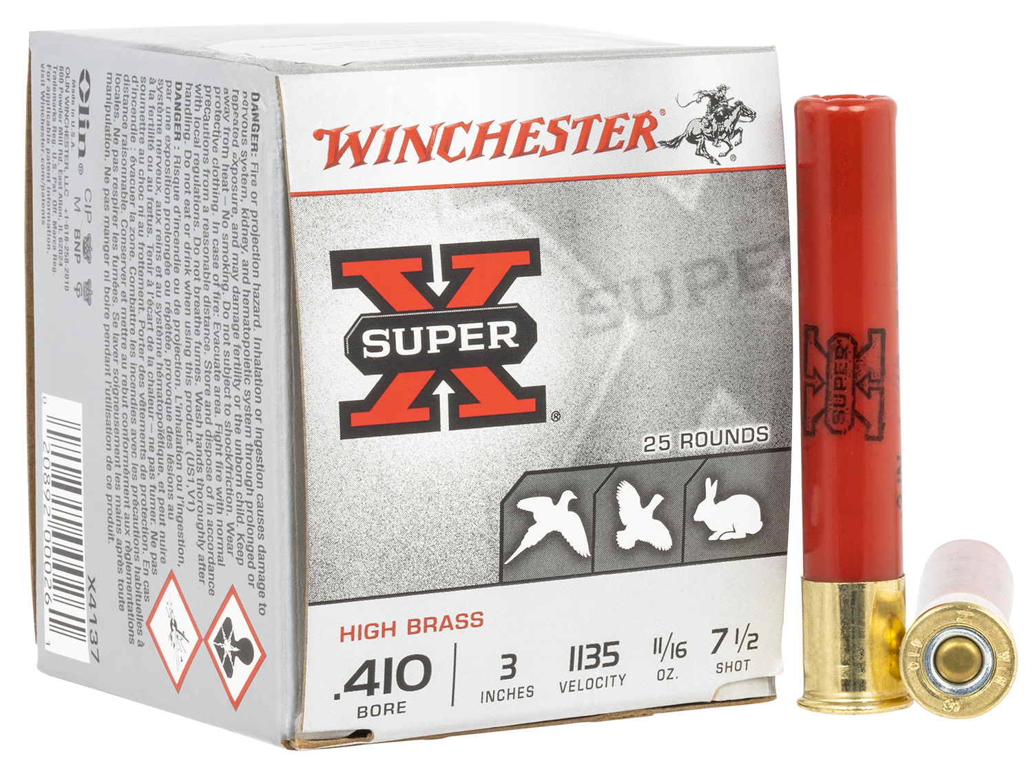 WINCHESTER SUPER-X 410 3 Inch 11/16OZ 7.5 25RD 10BX/CS  | .410GA | 020892000261