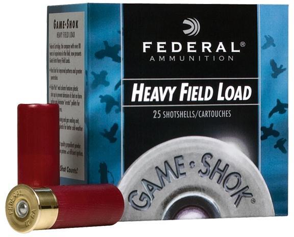 Federal H1234 GameShok Heavy Field 12 Gauge 2.75 Inch 1 1/8 oz 1255 fps 4 Shot 25 Bx/10 Cs  H1234 12GA  | 029465002046 | Federal | Ammunition | Shotshell 