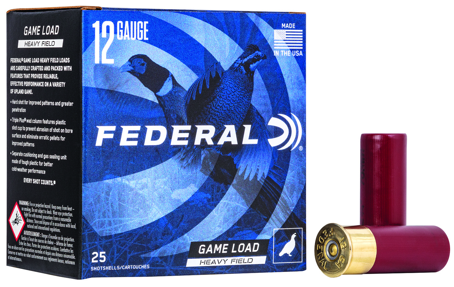 Federal H12575 GameShok Heavy Field 12 Gauge 2.75 Inch 1 1/4 oz 1220 fps 7.5 Shot 25 Bx/10 Cs  H12575 12GA  | 029465002176 | Federal | Ammunition | Shotshell 