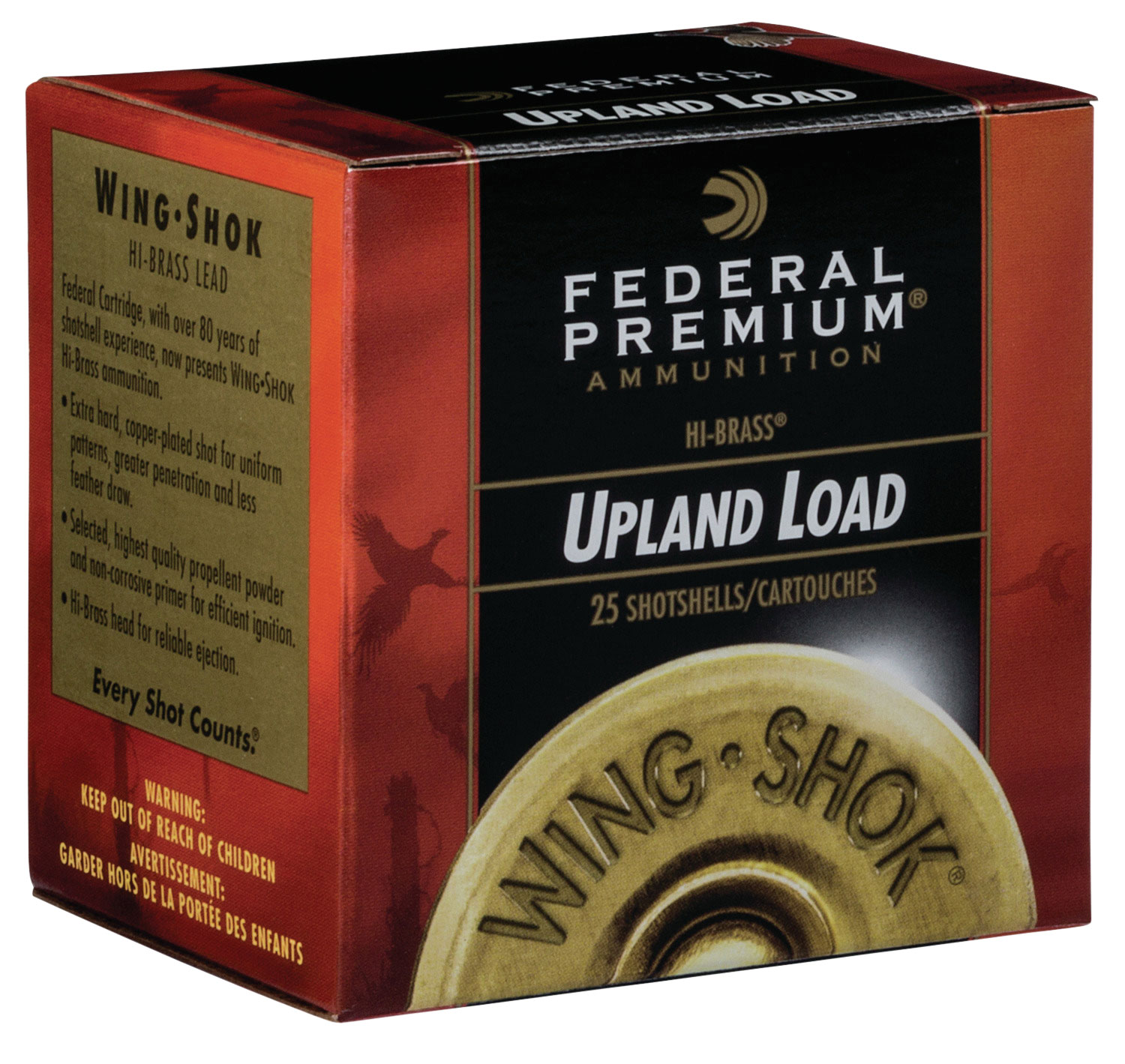 Federal P28375 Premium WingShok High Velocity 28 Gauge 2.75 Inch 3/4 oz 1295 fps 7.5 Shot 25 Bx/10 Cs  P28375  | 029465007676 | Federal | Ammunition | Shotshell 