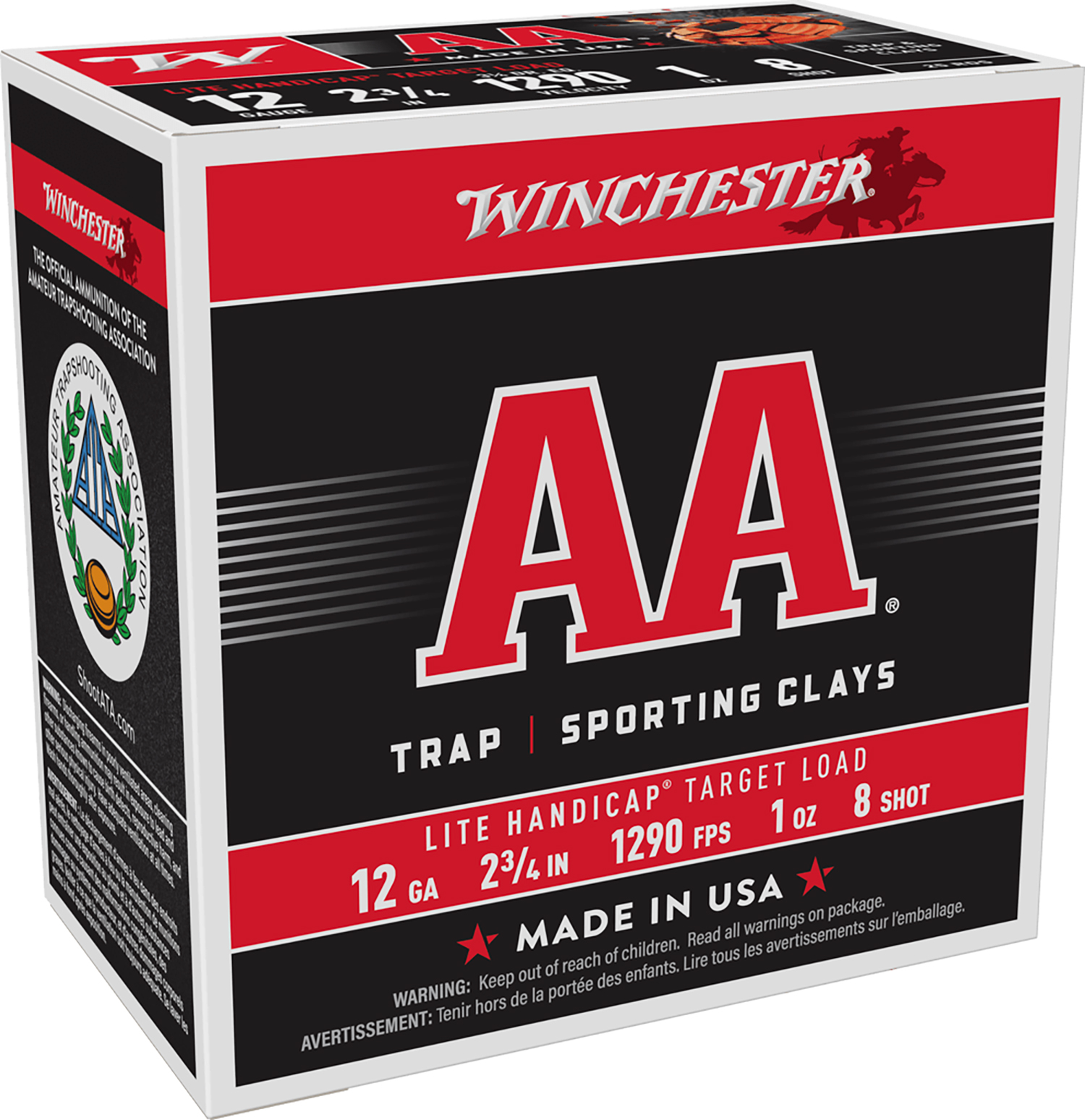 Winchester Ammo AAHLA128 AA Lite Handicap Target 12Gauge 2.75 Inch 1oz 8Shot 25 Per Box/10 Case  | 12GA | 020892014190