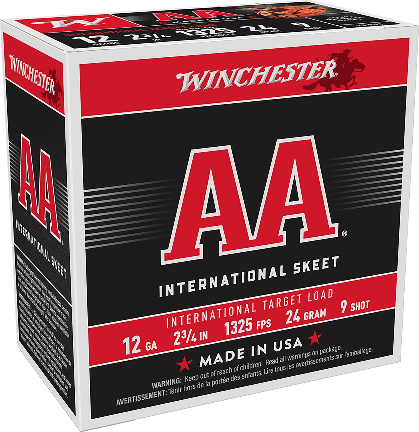 Winchester Ammo AANL129 AA International Target 12Gauge 2.75 Inch 24gram 9Shot 25 Per Box/10 Case  | 12GA | 020892009813