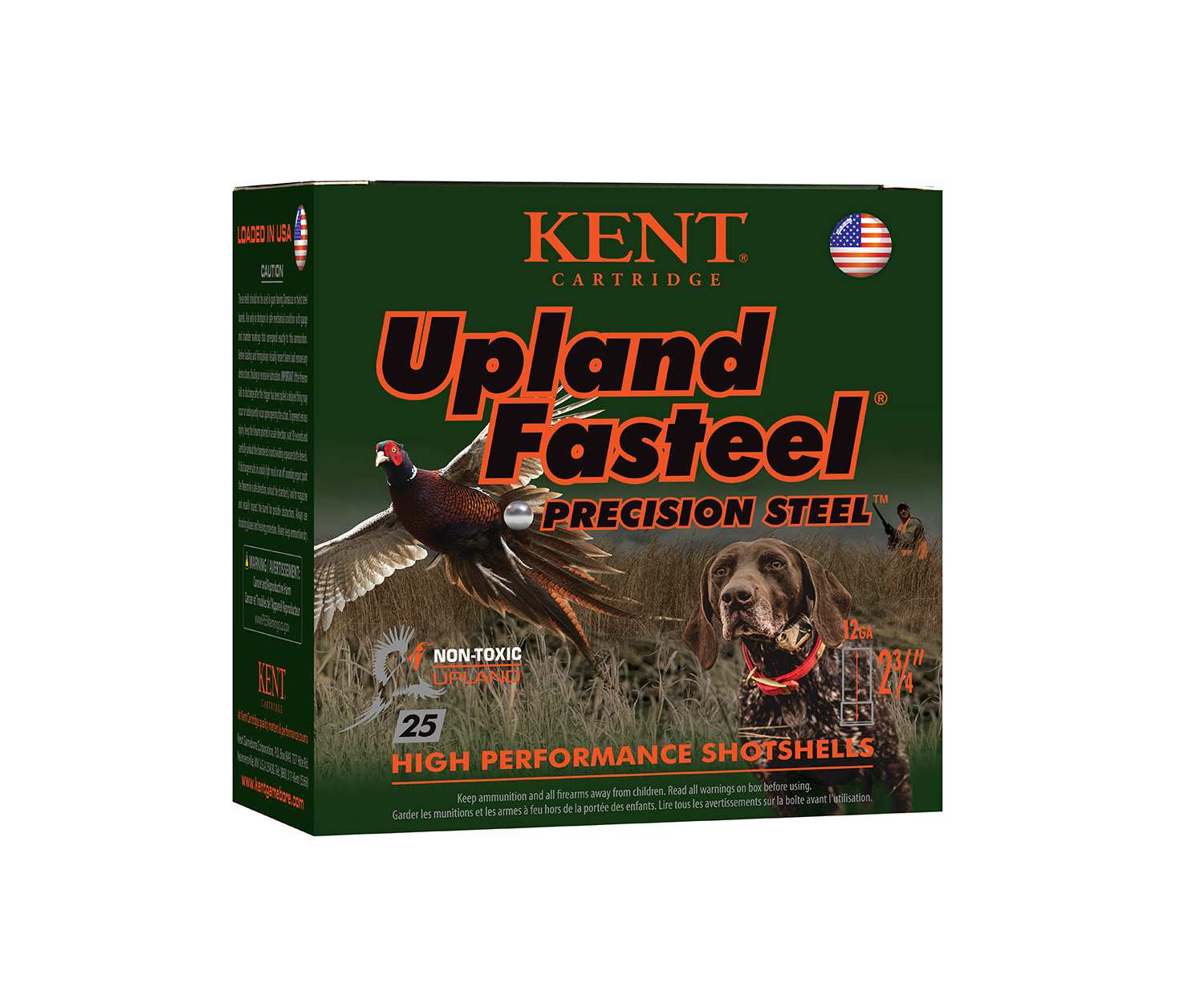 Kent Cartridge K122US326 Upland Fasteel  12 Gauge 2.75