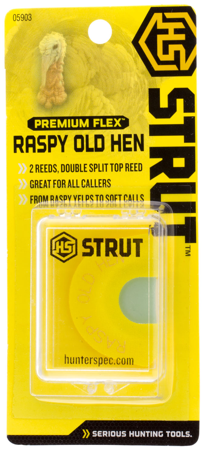 HS Strut 05903 Raspy Old Hen Double Reed Attracts Turkeys Yellow Infinity Latex | 021291059034