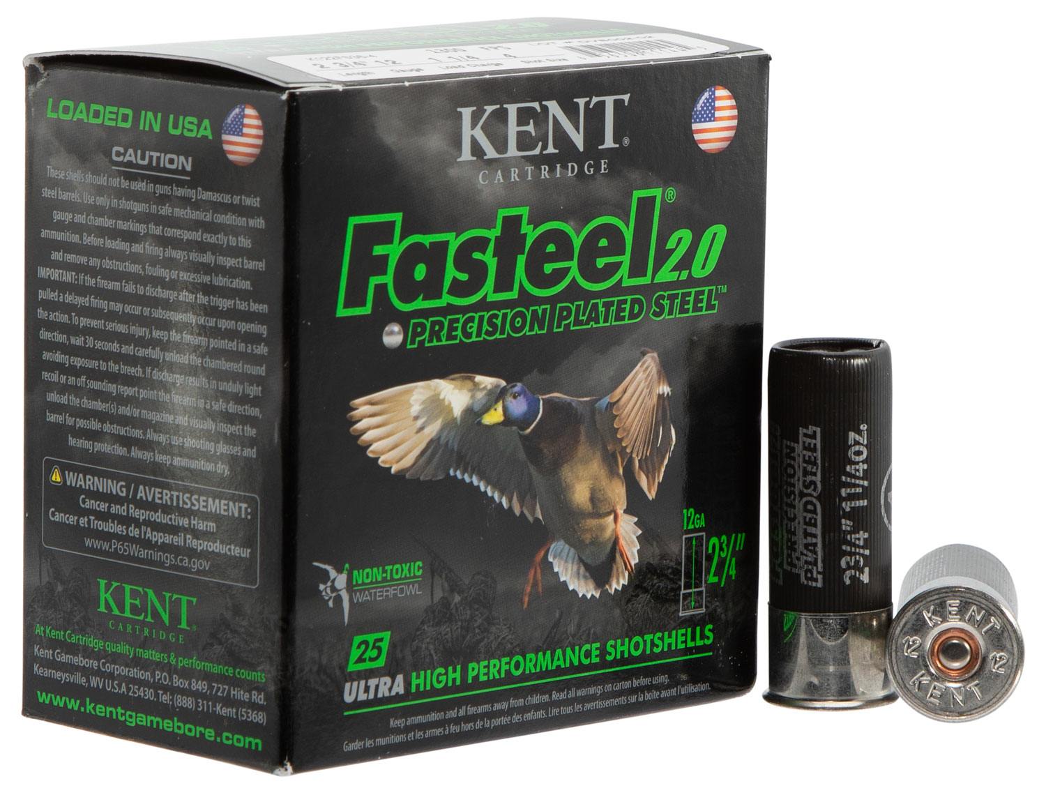Kent Cartridge K122FS364 Fasteel 2.0 12 Gauge 2.75