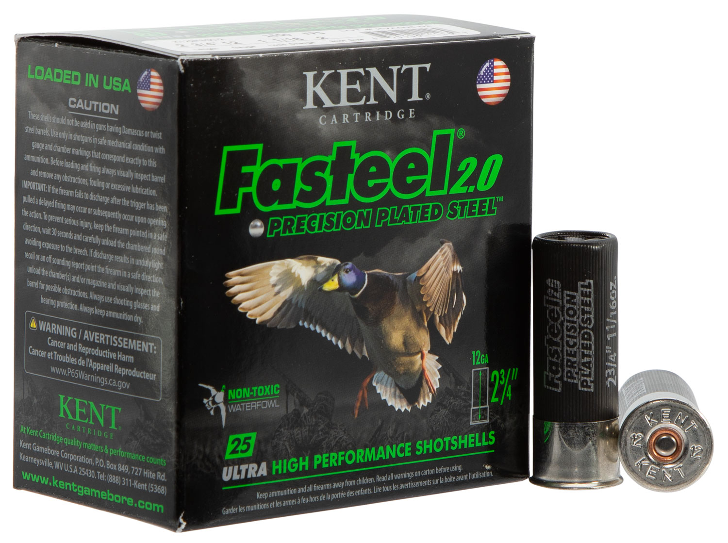 Kent Cartridge K122FS302 Fasteel 2.0  12 Gauge, 2.75