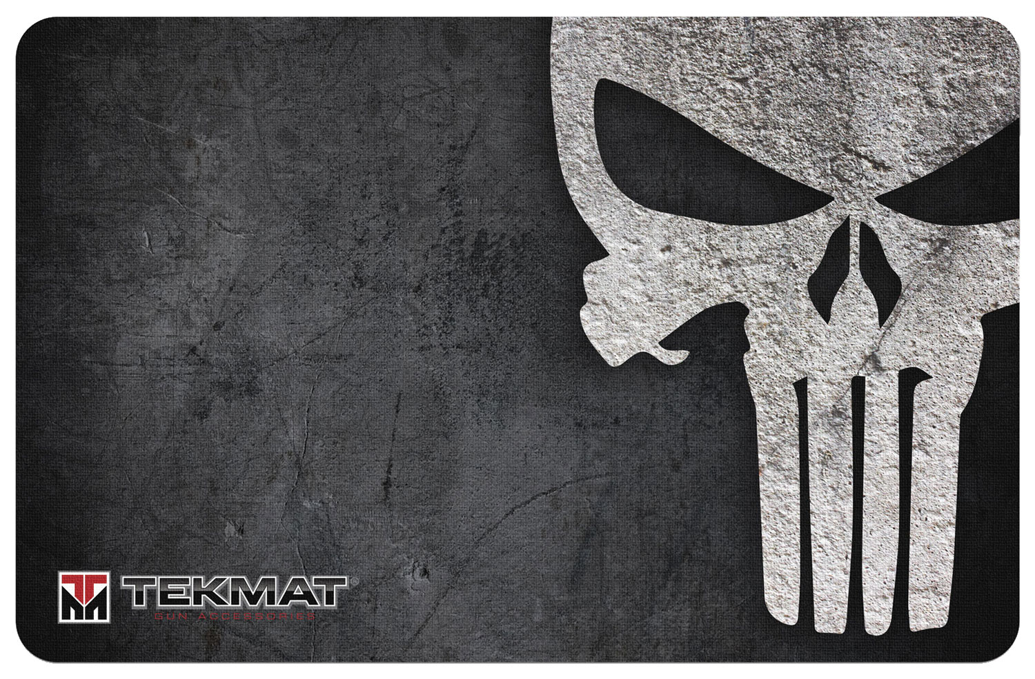 TekMat TEKR17PUNISHER Punisher Grunge Cleaning Mat Black/White Rubber 11 Inchx17 Inch Punisher Skull  | NA | 612409970954