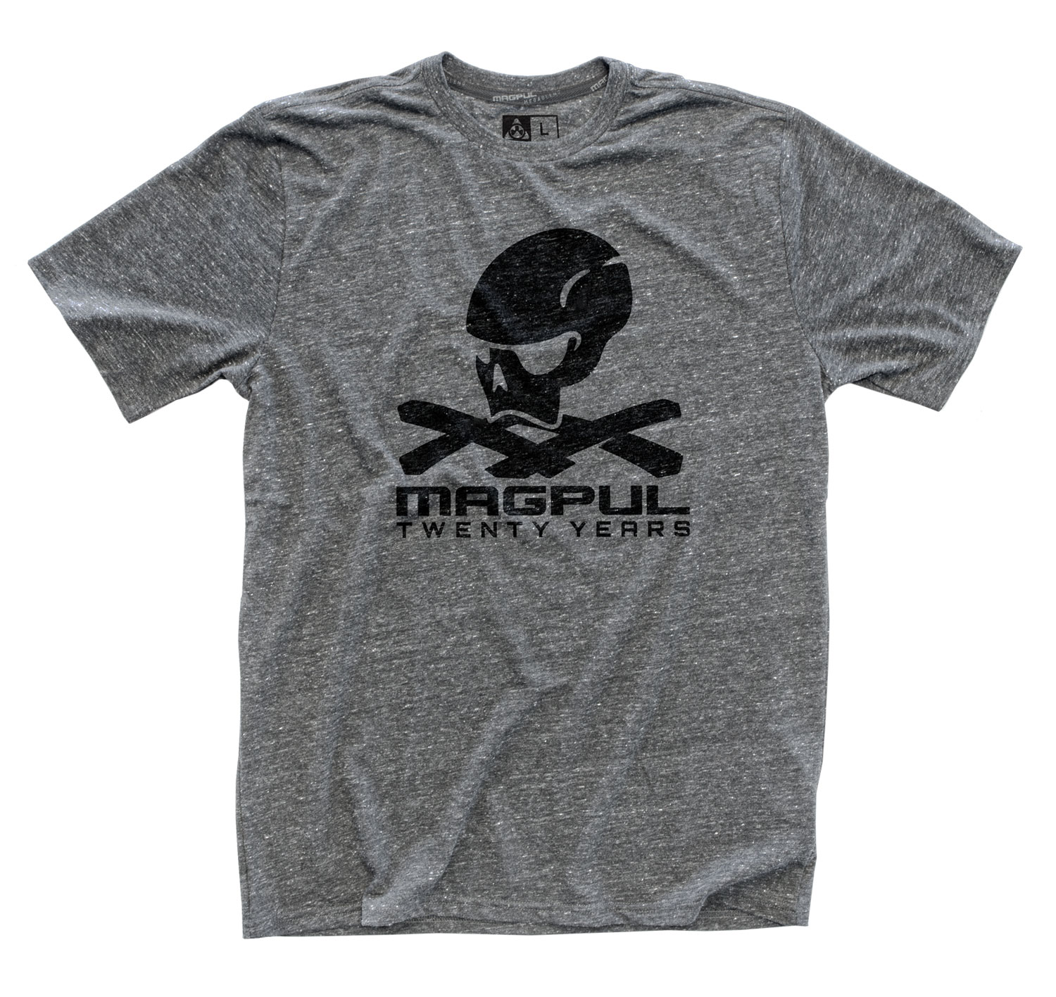 Magpul MAG1096-030-S Megablend 20th Anniversary T-Shirt Small Athletic Heather