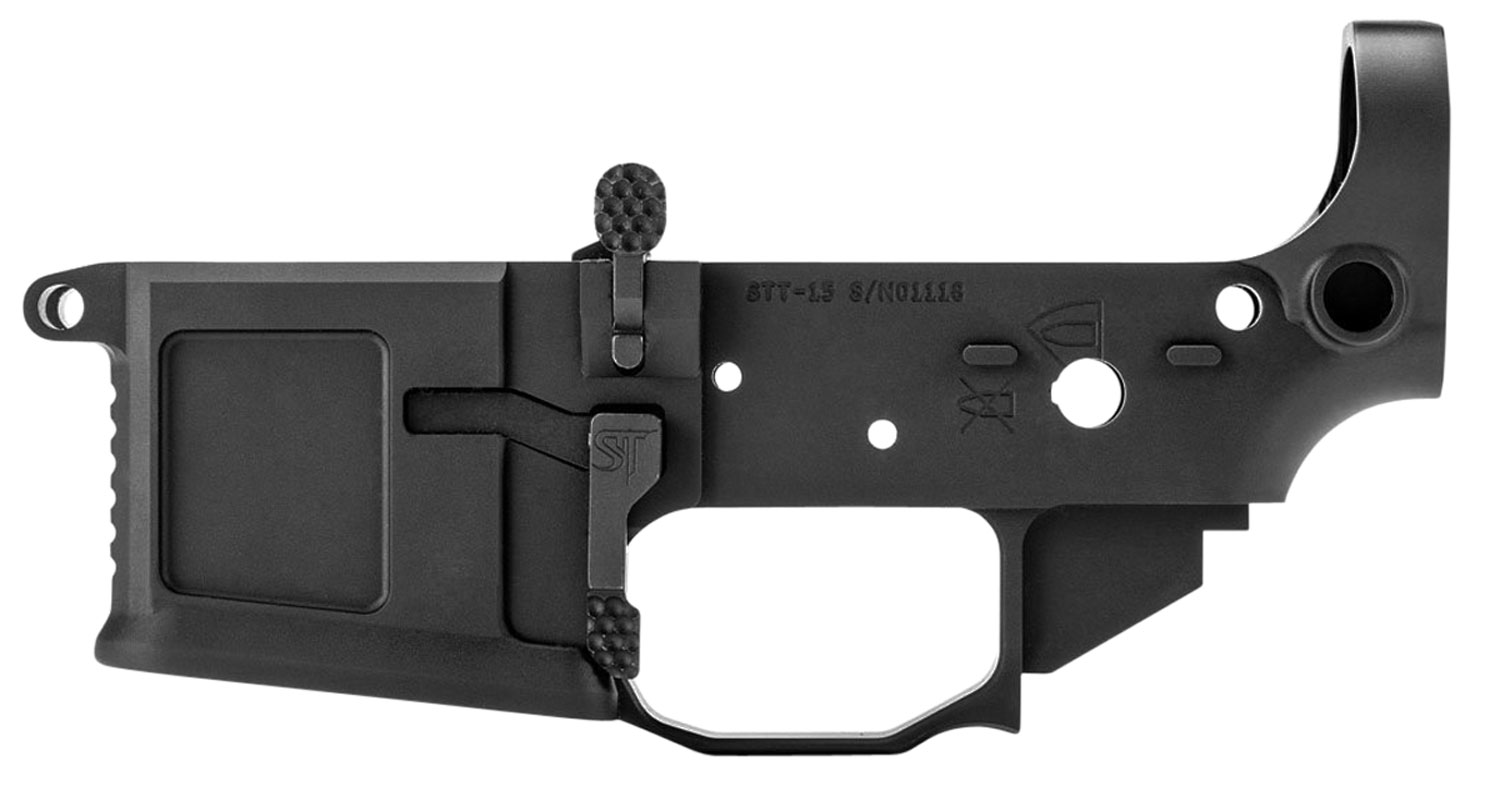 San Tan Tactical STT15 STT-15 Billet Lower Receiver Multi-Caliber Black Anodized Finish 7075-T6 Aluminum Material with Mil-Spec Dimensions for AR-15 & M4