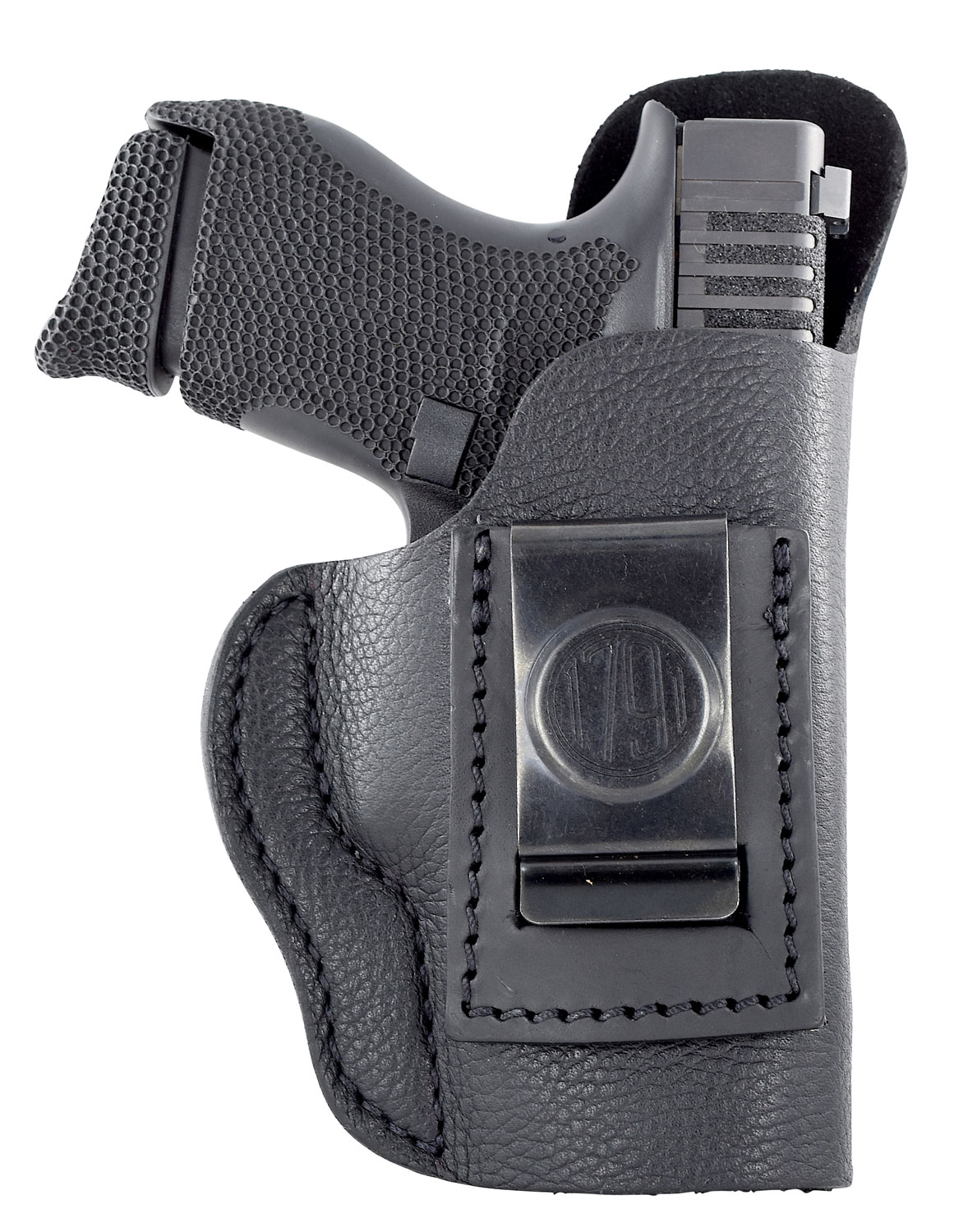 1791 Gunleather SCH3NSBL SCH  IWB Size 03 Night Sky Black Leather Belt Clip Compatible w/Ruger LC9/1911/Glock 42 Left Hand