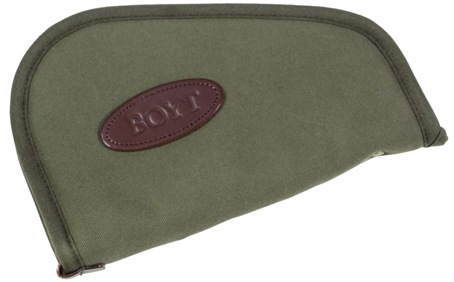 Boyt Harness 0PP610009 Heart-Shaped Pistol Rug made of Waxed Canvas with OD Green Finish, Quilted Flannel Lining, Full Length Zipper & Padding 10