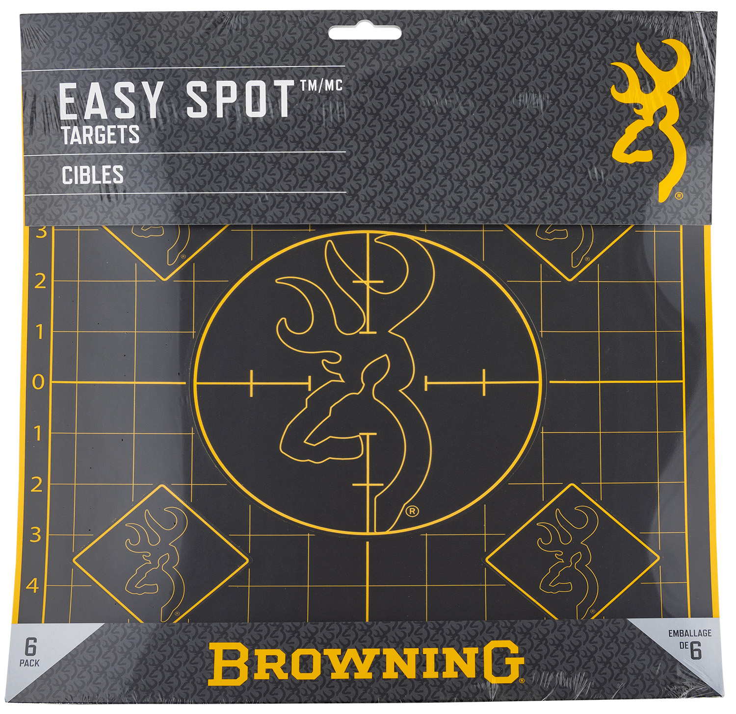 Browning 129121 Easy Spot Buckmark Buckmark/Circle Paper Target 12 Inch x 12 Inch 6 Per Pack | 023614843894