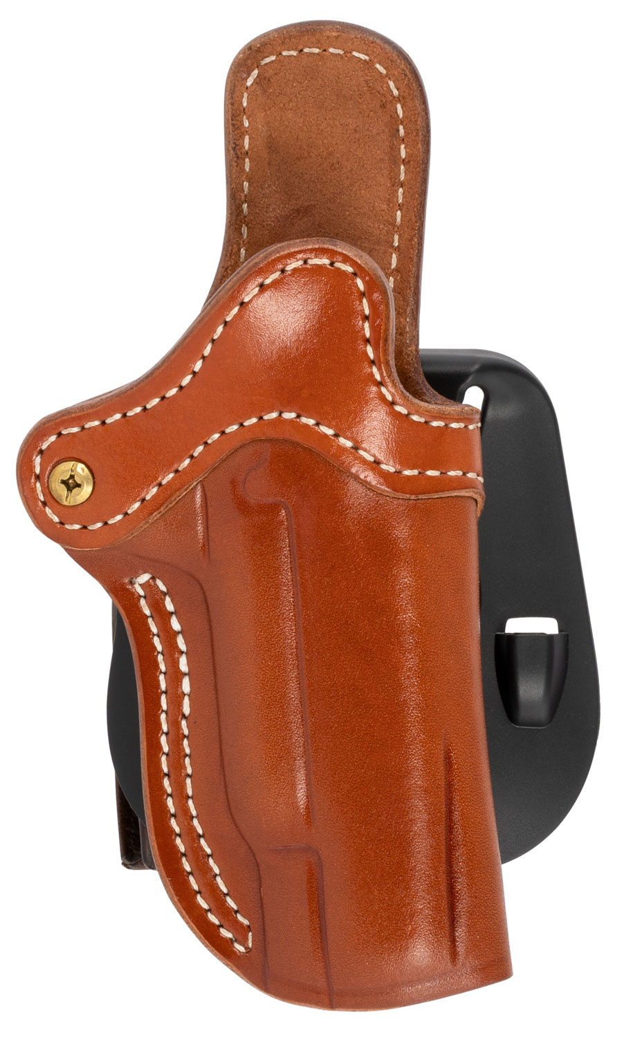 1791 Gunleather ORPDH1CBRR BH1 Optic Ready Size 01 OWB Style made of Leather with Classic Brown Finish, Adjustable Cant & Paddle Mount Type fits 4-5