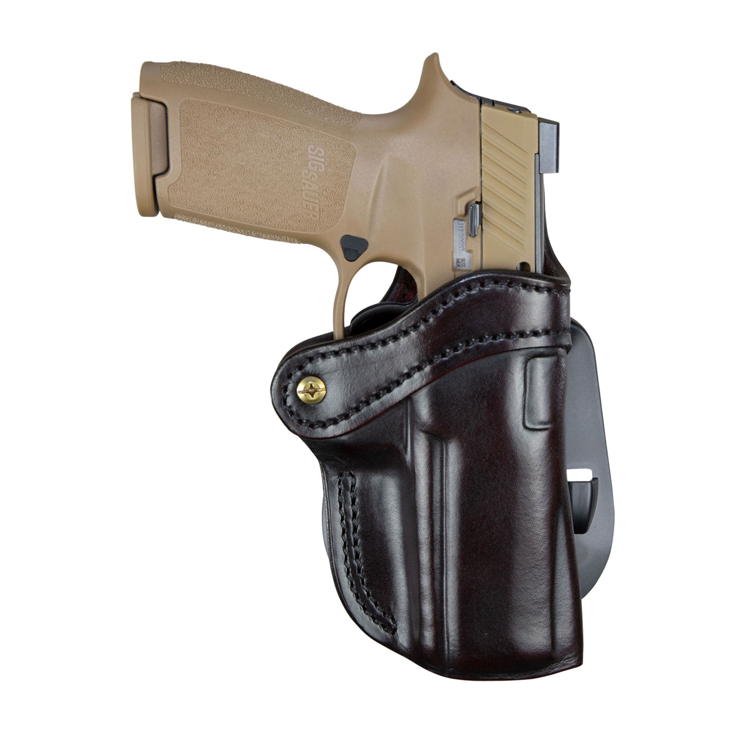 1791 Gunleather PDH24SBRR PDH 2.4  Signature Brown Leather OWB Springfield XD-M/Sig P320 Right Hand