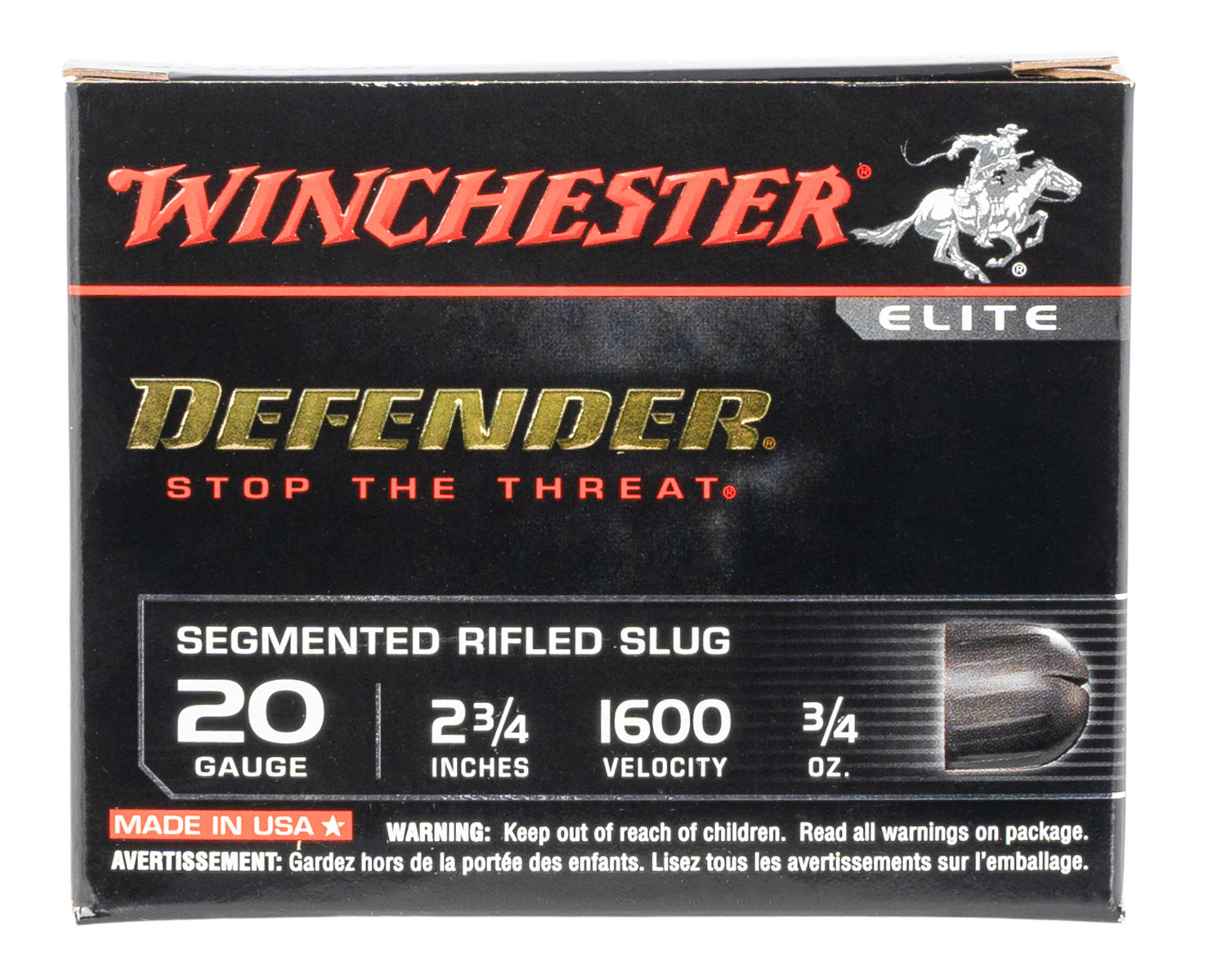 Winchester Ammo S20PDX1S Defender  20 Gauge 2.75