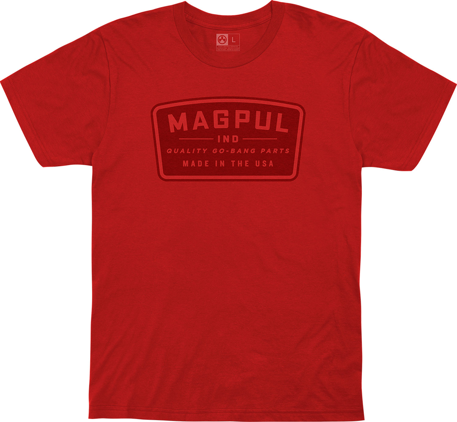 Magpul MAG1111-610-M Go Bang Parts  Red Cotton Short Sleeve Medium