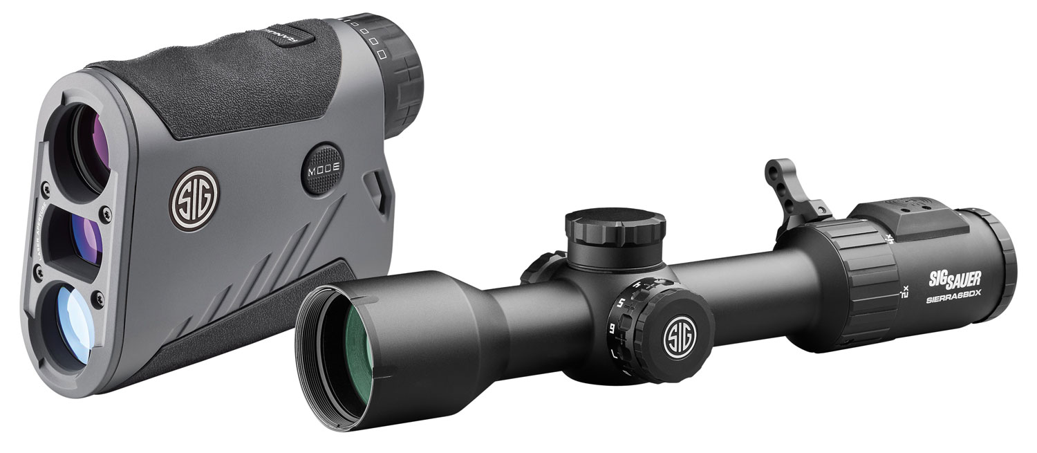 Sig Sauer Electro-Optics SOK16BDX6 BDX 2 Combo Kit Range Finder/Rifle Scope Graphite 6x22mm/2-12x40mm 2000 yds Max Distance OLED Display