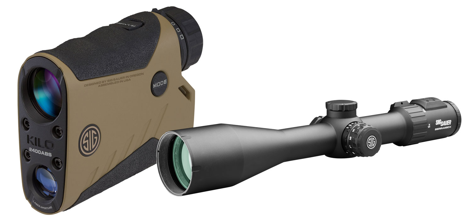 Sig Sauer Electro-Optics SOK24BDX6 BDX Combo Kit Range Finder/Rifle Scope Black/Flat Dark Earth 7x25mm/ 5-30x56mm 2000 yds Max Distance OLED Display