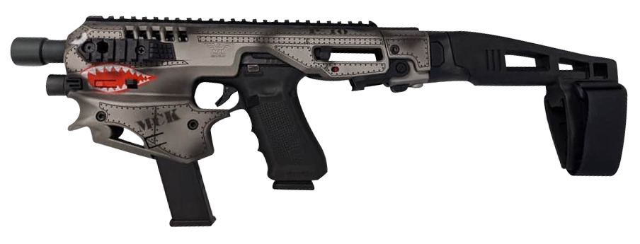 Command Arms MCKP40S MCK Conversion Kit Synthetic Black Stock P-40 Silver for Glock G17,19,19x Gen3-5