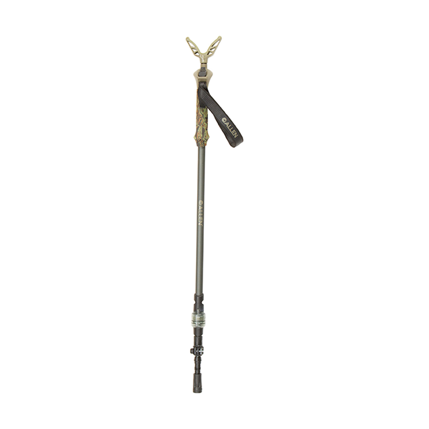 Allen 21447 Axial EZ-Stik Shooting Stick Monopod made of Matte Beetle Green Aluminum with Rubber Foot, Push Button Auto Slide Action, Post Attachment System & 29-61