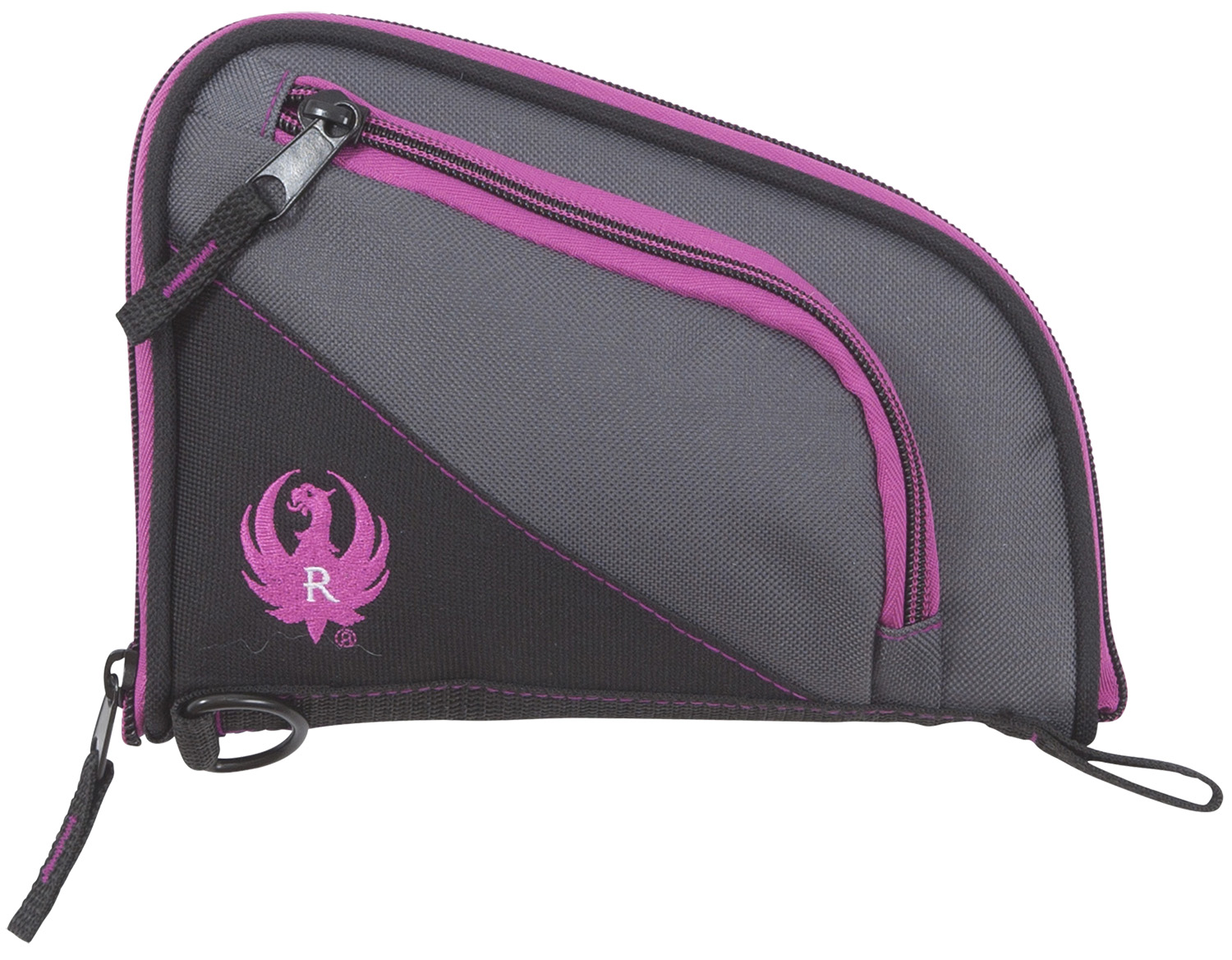 Ruger 27409 Tucson Womens Handgun Case Black/Gray Orchid Accents Lockable Zippers 8 Inch | 026509012368