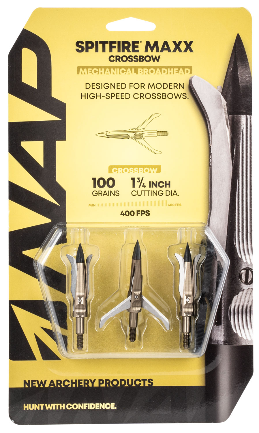 NAP NAP60698 Spitfire Maxx Crossbow 100 grain Broadhead 3 Pk