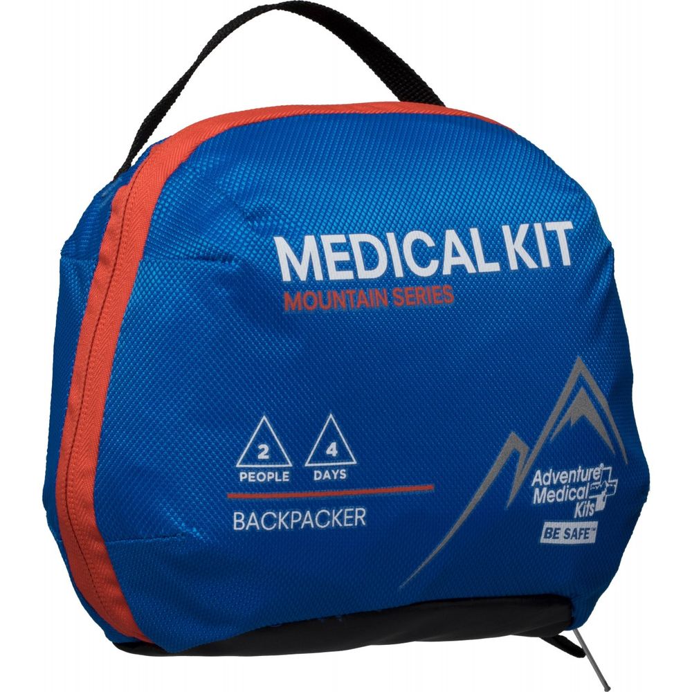 Adventure Medical Kits 01001003 Mountain Backpacker Medical Kit Treats Injuries/Illnesses Water Resistant Blue