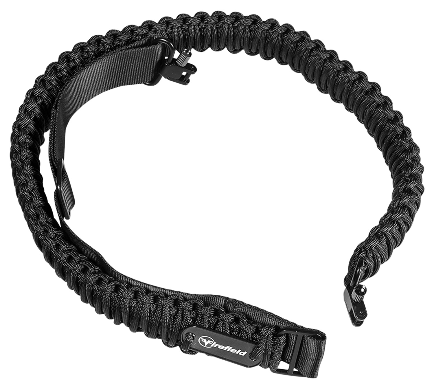 Firefield FF46001 Two Point Tactical Sling made of Black Nylon Paracord with 37.50