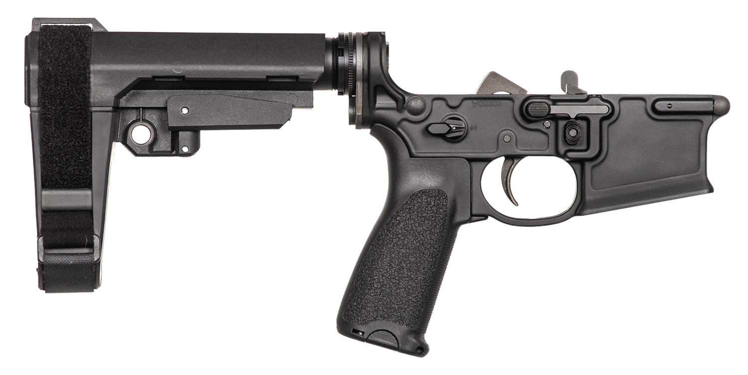 Primary Weapons 202M100PM1B MK1 Mod 2-M Multi-Caliber 7075-T6 Aluminum Black Anodized, Black Synthetic SB Tactical SBA3 Brace BCM Pistol Grip for AR-15 Pistol