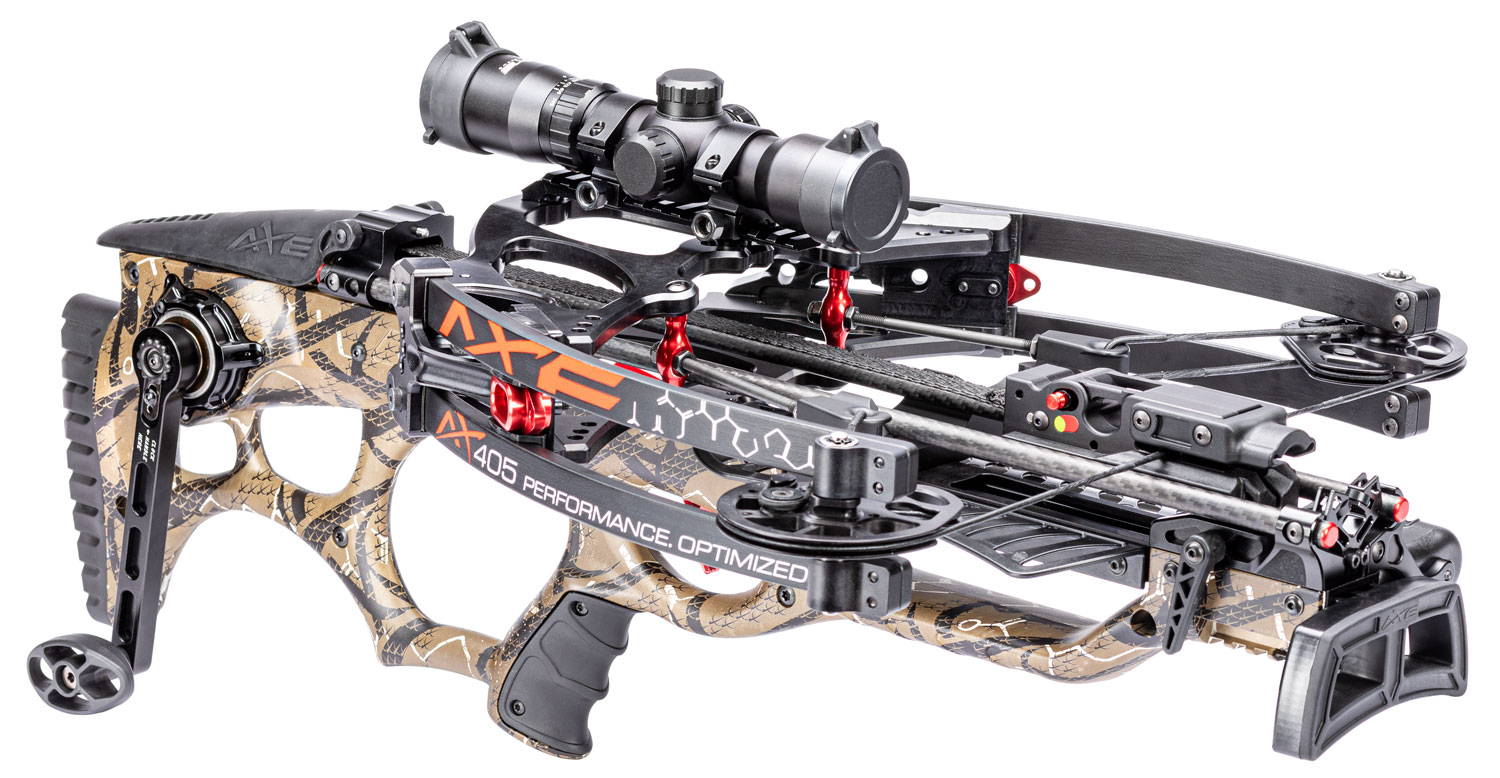 Axe Crossbows AX40001 AX405 Package Black w/Camo Stock Draw Weight 3.70 lbs 27.75