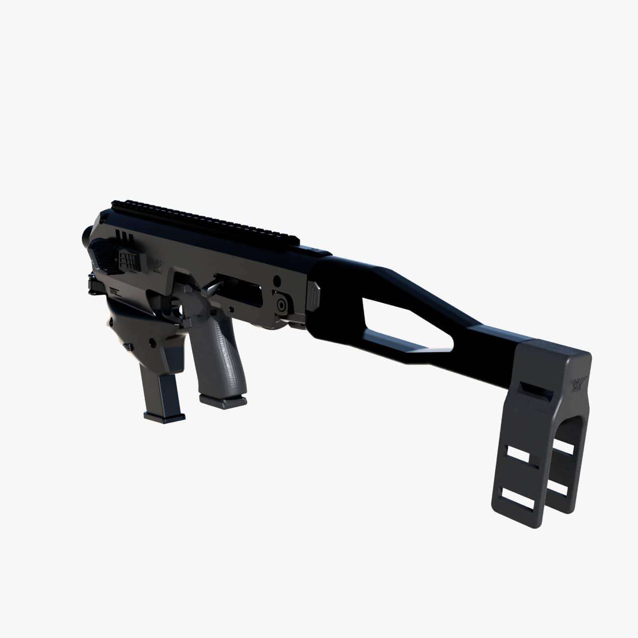 CAA MCK4348GEN2 Micro  Compatible w/ Glock 43/43X/48  Black Synthetic Stock