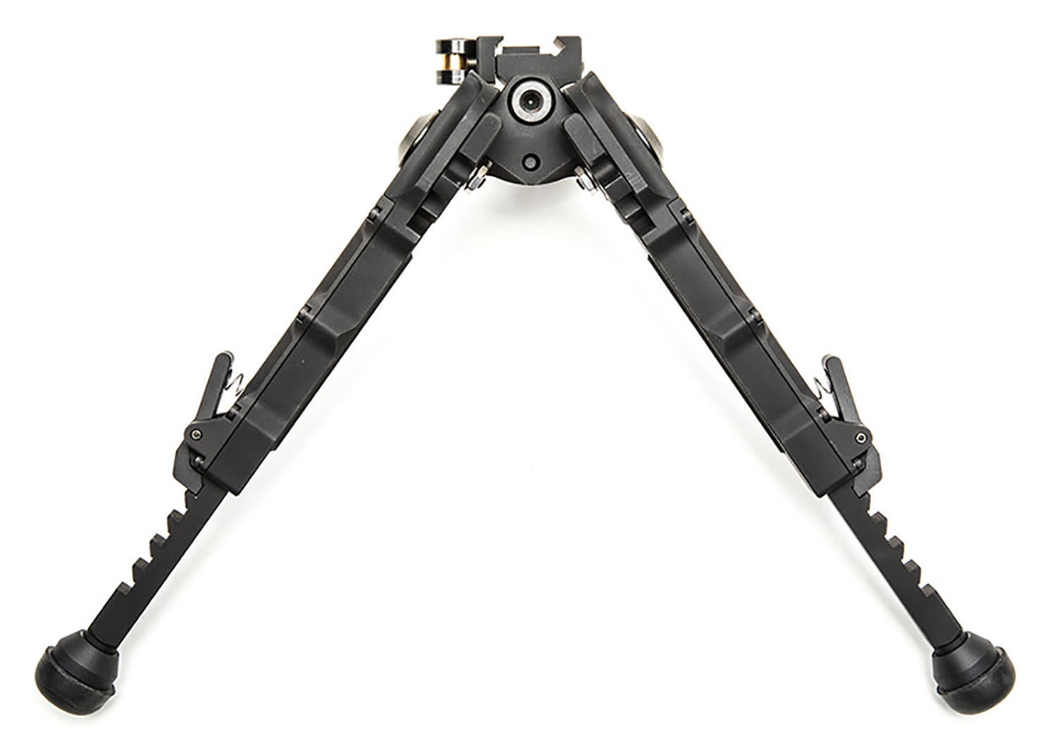 Accu-Tac BRASG204 BR-4 G2 Arca Spec Bipod made of Black Hardcoat Anodized Aluminum with ARCA Style Rail Attachment, Steel Feet & 5.75
