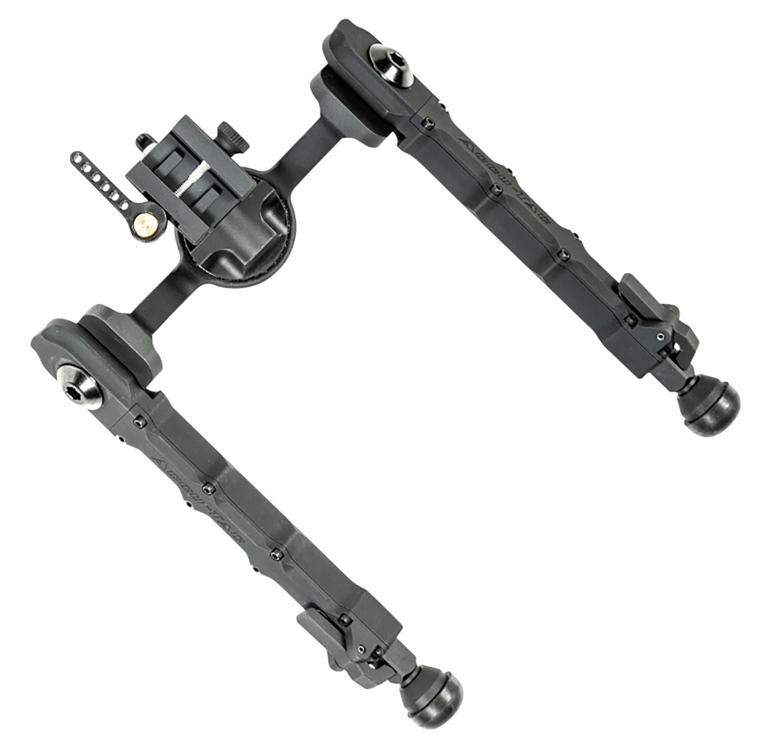 Accu-Tac FCSRBG200 FC-5 G2 Bipod made of Black Hardcoat Anodized Aluminum with Picatinny Attachment, Steel Feet & 6
