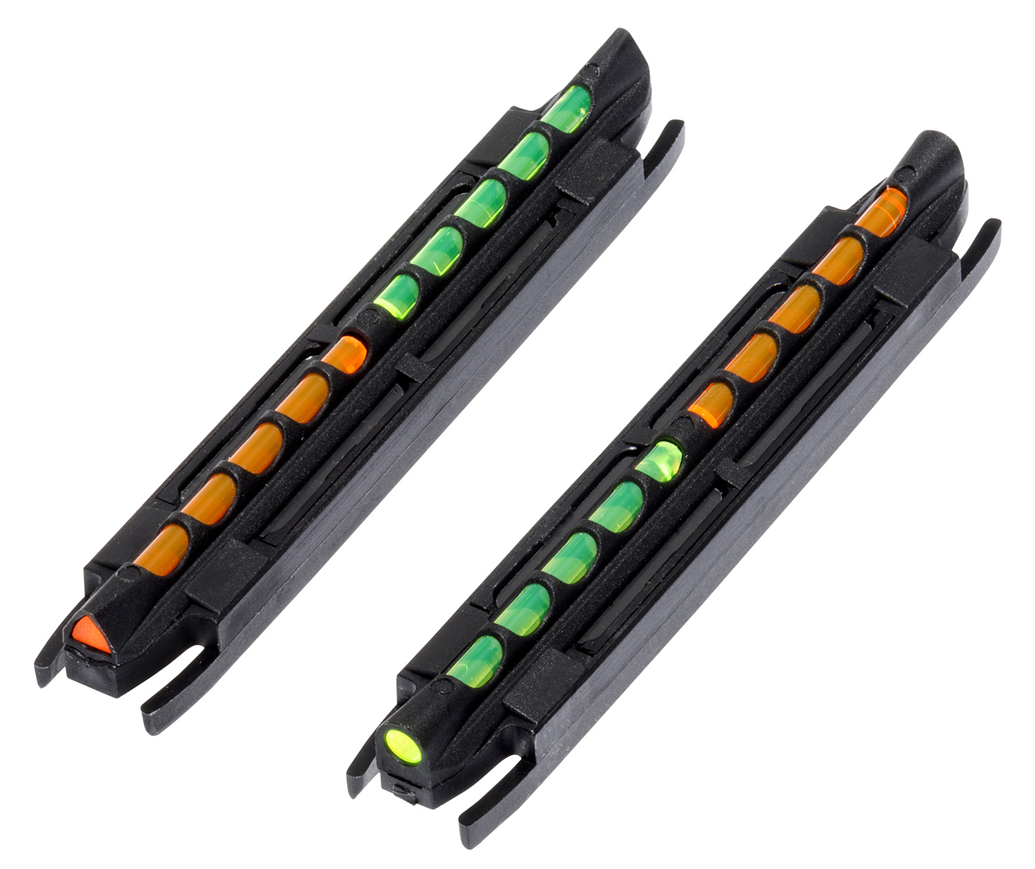 HiViz TO300 Two-In-One Magnetic Front Sight  Black | Green/Orange Fiber Optic