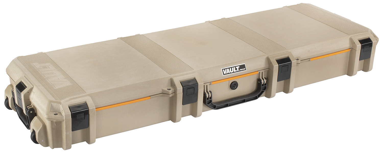 Pelican VCV800 Vault Double Rifle Case 53 Inch Tan PolymerFoam Padding, Crush/Dust/Weather Resistant | 019428170332
