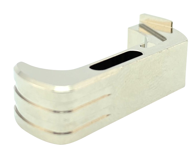 Cross Armory CRGMCSV Mag Catch  Extended Glock Gen1-3/P80 Silver Anodized Aluminum | 080101993654