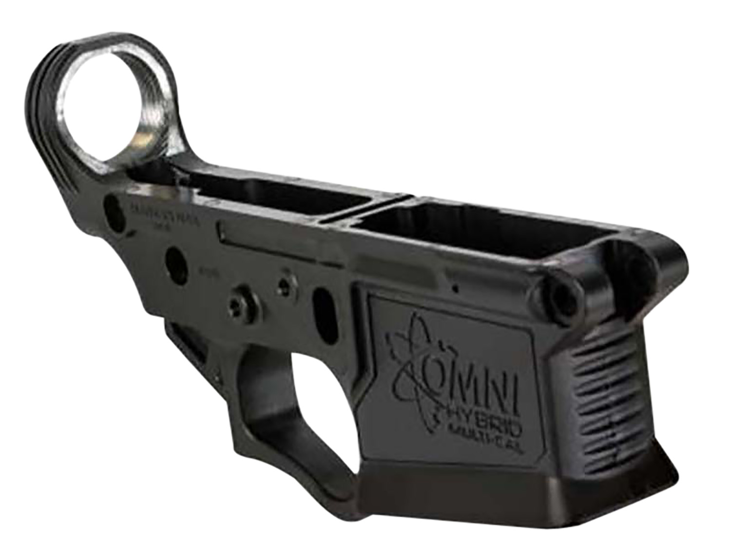 ATI ATIGLOW200 Omni Hybrid Stripped Lower Multi-Caliber Black Anodized Finish Polymer Material with Mil-Spec Dimensions for AR-15