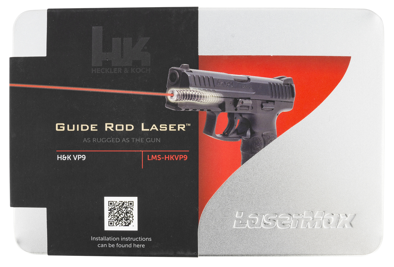 LaserMax LMSHKVP9 Guide Rod Laser 5mW Red Laser with 635nM Wavelength & Made of Aluminum for HK VP9 (Except VP9SK Variant)