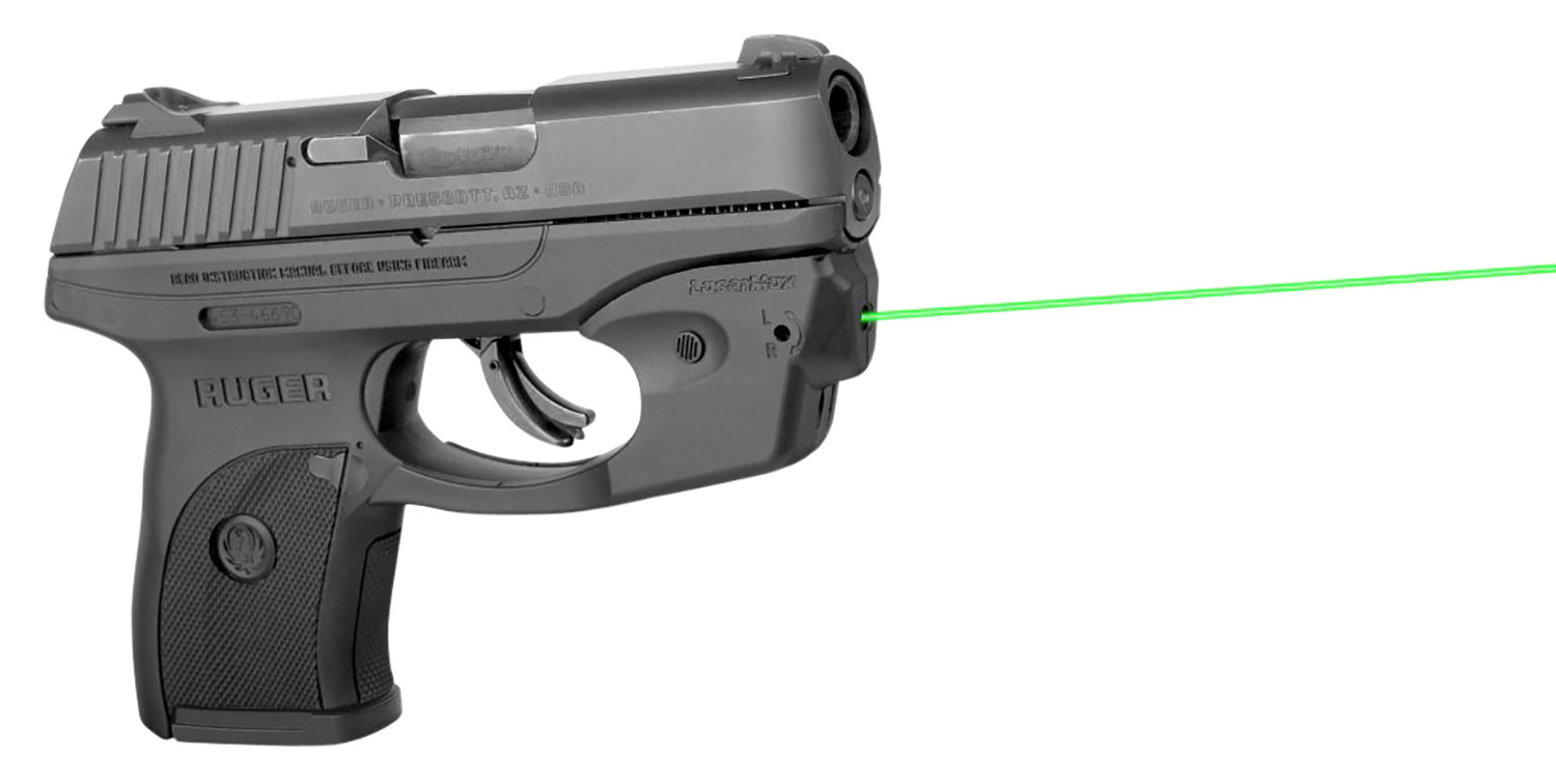 LaserMax GSLC9SG Centerfire Laser 5mW Green Laser with 650nM Wavelength, GripSense & Black Finish for Ruger LC 9/380, LC9s, EC9