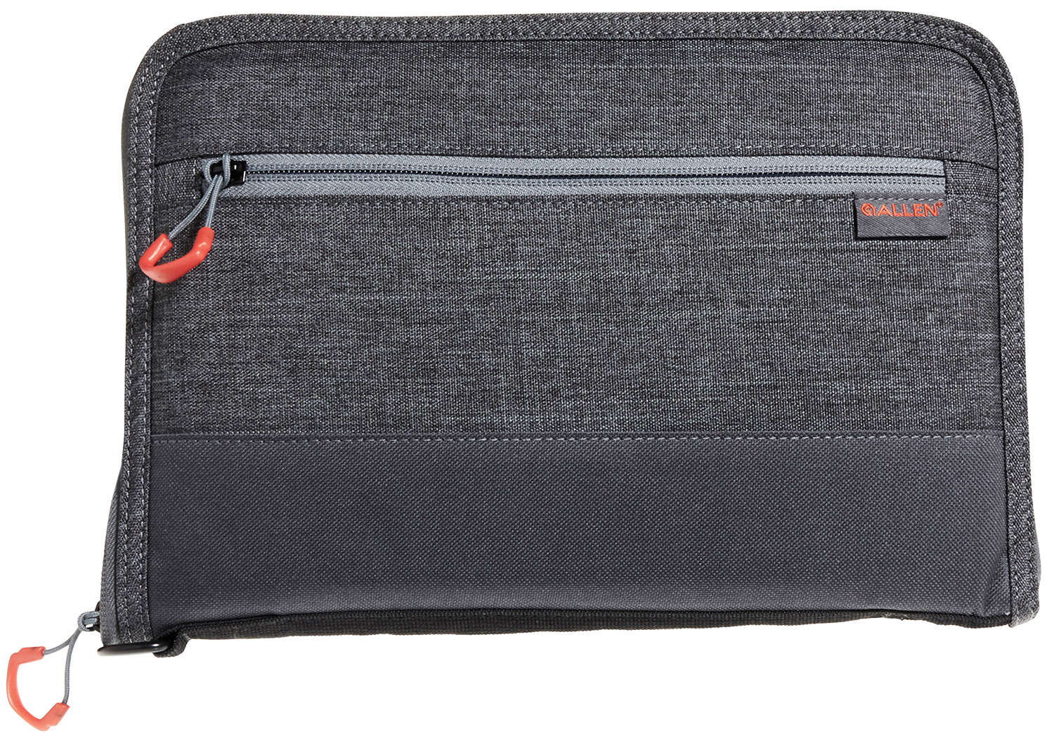 Allen 7757 Auto-Fit 2.0 Deluxe Handgun Case with Foam Padding, Knit Interior, Exterior Pocket & Heather Gray with Red Accents Finish for Most Full-Size Semi-Autos 11