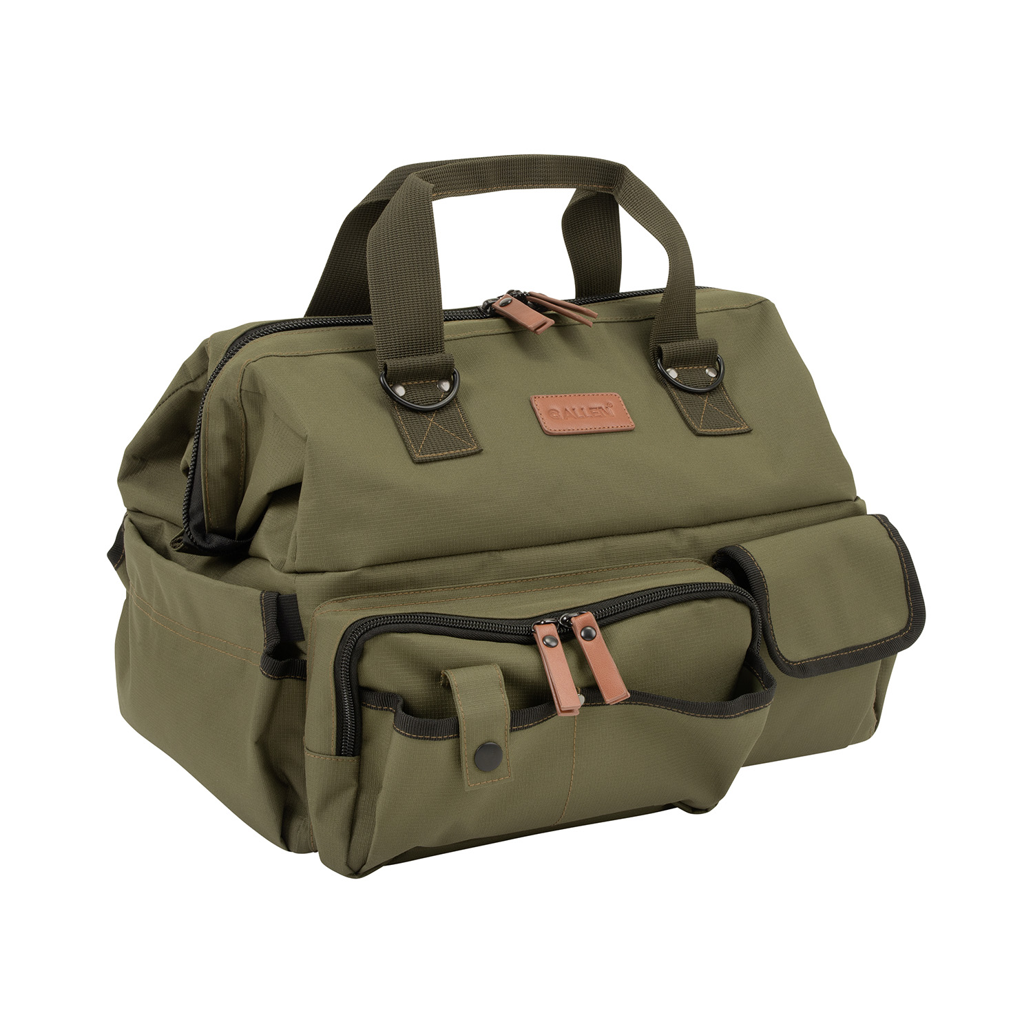 Allen 8329 Triumph Range Bag Green 600D Polyester Ripstop with Lockable Main Compartment, Fold-Up Pistol Mat, Webbed Carry Handles & Pockets