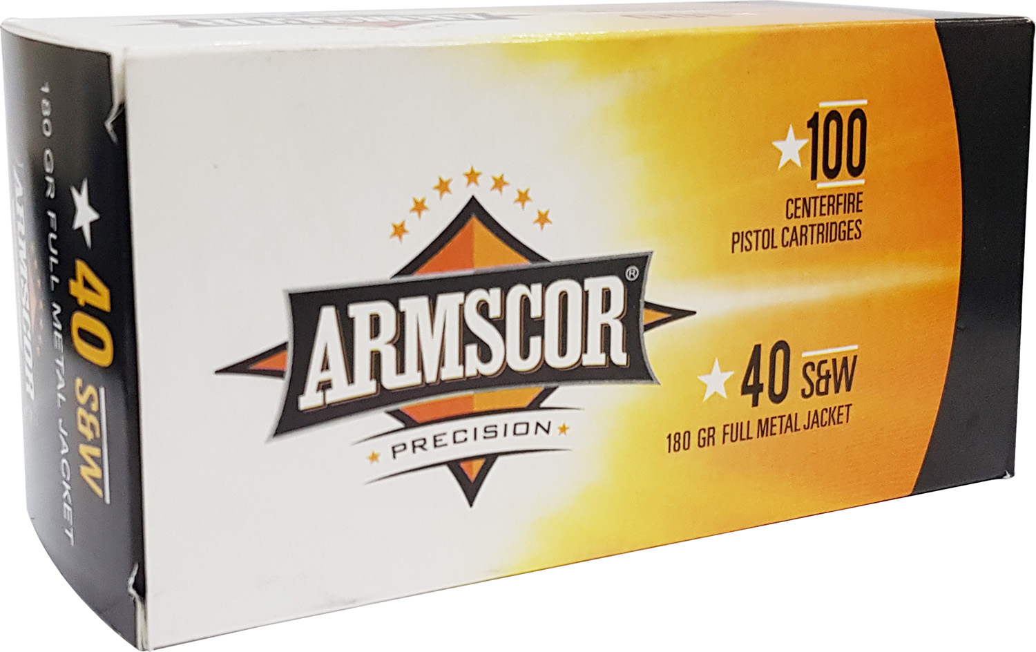 Armscor 50316 Pistol Value Pack 40 S&W 180 gr Full Metal Jacket (FMJ) Value Pack 100 Bx/ 12 Cs